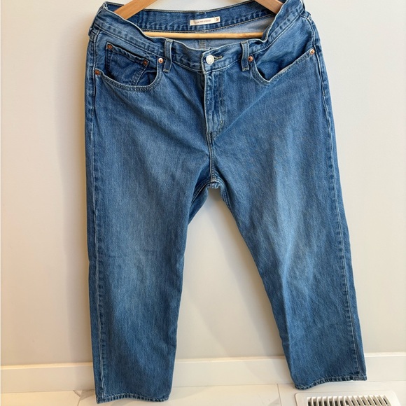 Levi's Blue Low Pro Straight Leg Jeans - Picture 2 of 7